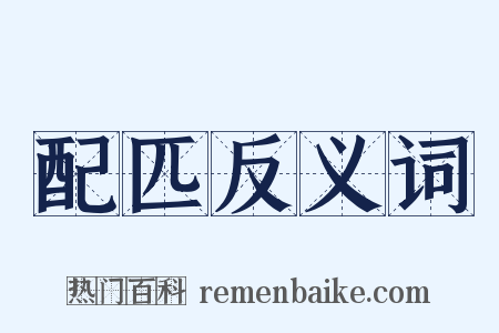 配匹反义词是什么意思的图片